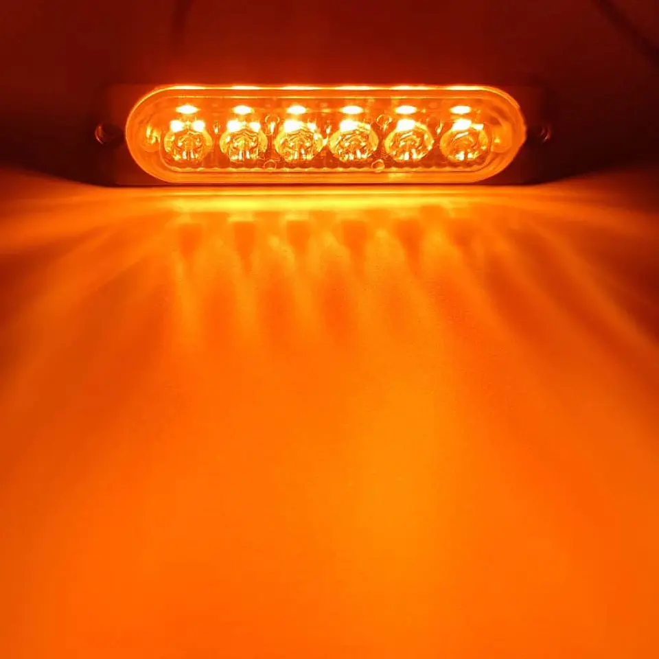 Barra de Luz LED estroboscópica de emergencia 6 led 18 watts 6
