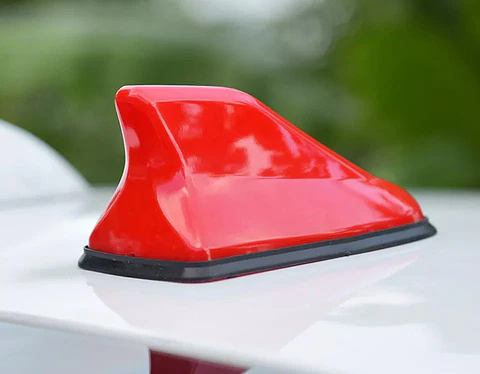 Antena aleta de tiburón Con Base Negra tunning ROJO