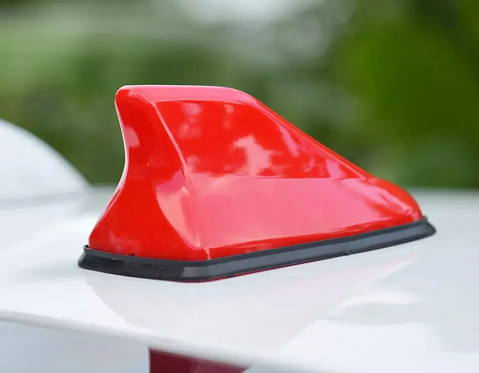 Antena aleta de tiburón Con Base Negra tunning ROJO 1
