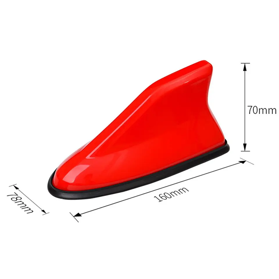 Antena aleta de tiburón Con Base Negra tunning ROJO 3
