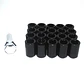 Set tuercas de seguridad 16 piezas 32mm - Negro - Miniatura 1