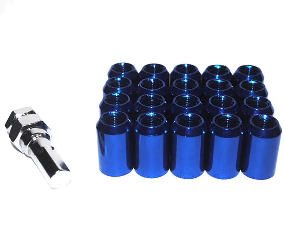 Set tuercas de seguridad 16 piezas 32mm - Azul 2