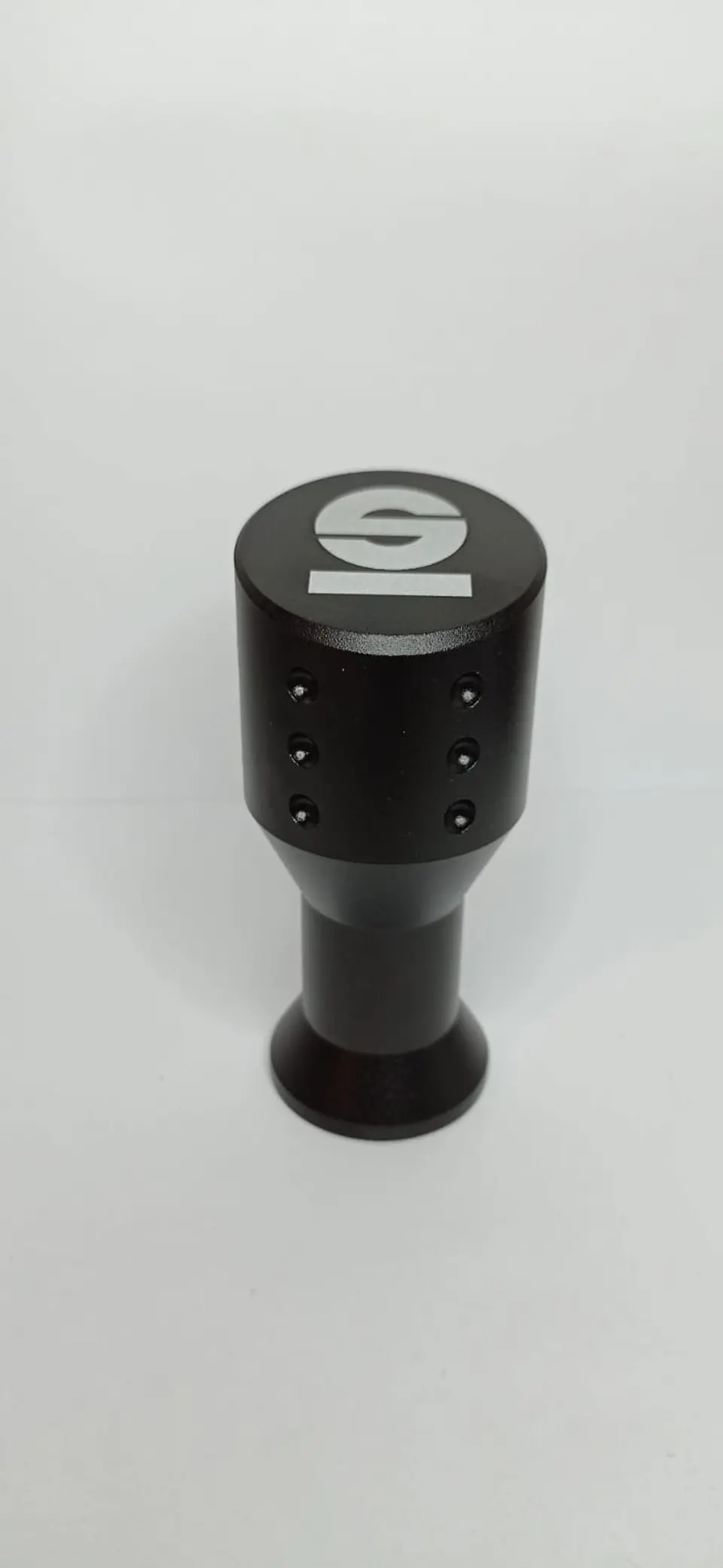 Pomo perilla cabeza plana de palanca de cambios tunning Sparco negro 3
