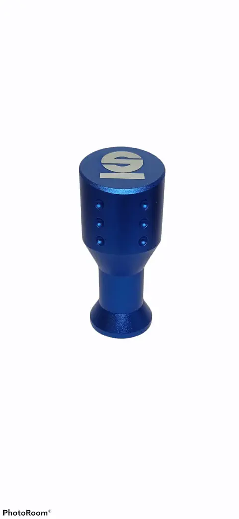 Pomo perilla cabeza plana Sparco, con adaptadores - Azul