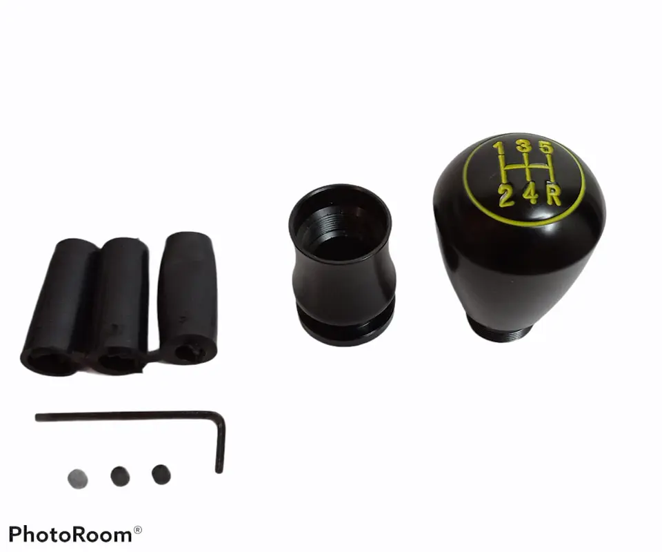 Pomo perilla metálico aluminio, 5 vel. reversa 6ta - Negro 4