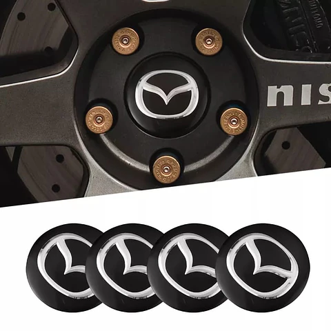 Set X4 Tapa centro de Llantas de autos mazda