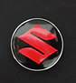 Set X4 Tapa centro de Llantas de autos Suzuki negro con rojo - Miniatura 6
