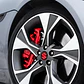 Set X4 Tapa centro de Llantas de autos Suzuki negro con rojo - Miniatura 7