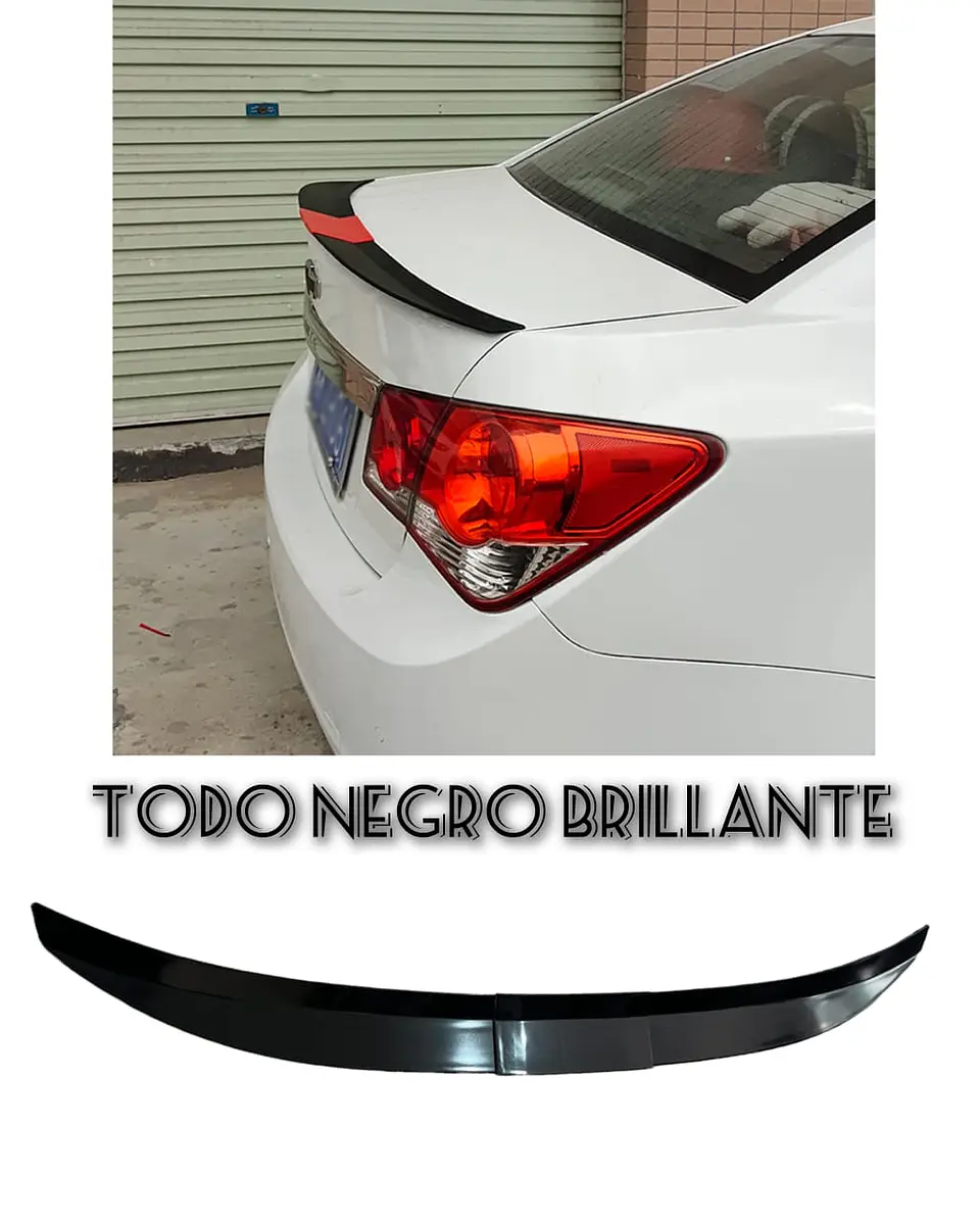 Lip Alerón maletero tunning plástico - Negro Brillante 5