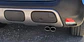 Cola de escape decorativa tunning acero inoxidable, universal - Doble - Miniatura 3
