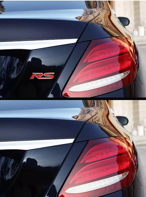 Emblema de parrilla adhesivo metálico modelo RS para autos camionetas