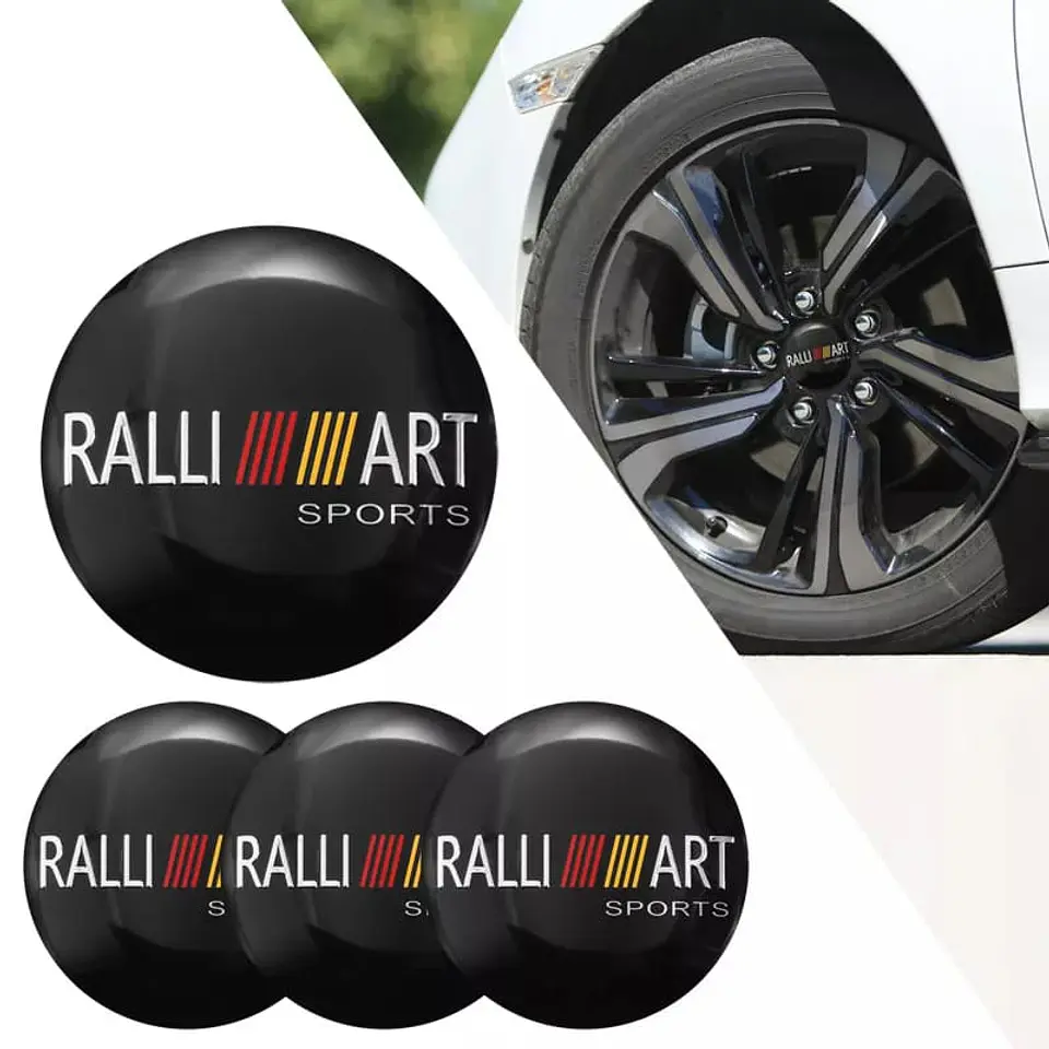 Set X4 Tapa centro de Llantas de autos rally 6