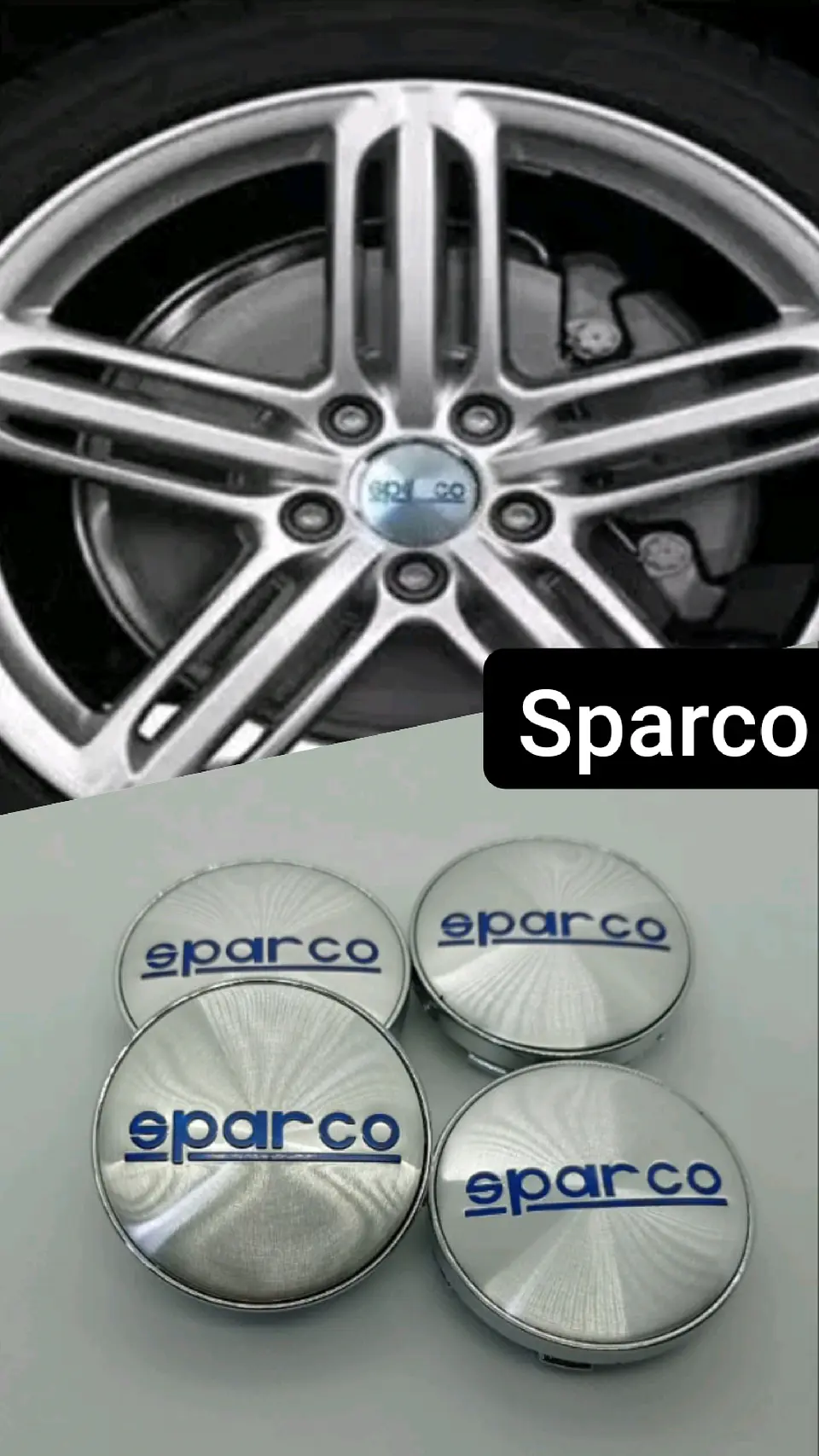 Set X4 Tapa centro de Llantas de autos Sparco 1