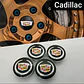 Set X4 Tapa centro de de llantas para autos cadillac - Miniatura 1