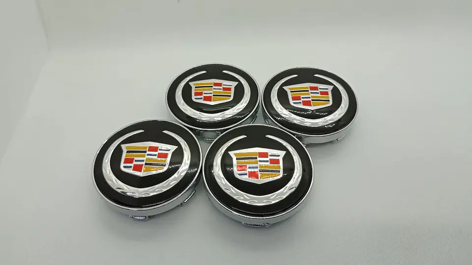 Set X4 Tapa centro de de llantas para autos cadillac 3