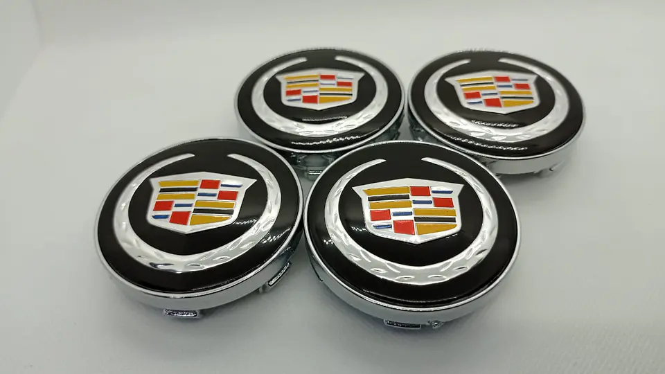 Set X4 Tapa centro de de llantas para autos cadillac 4