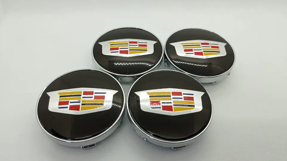 Set X4 Tapa centro de Llantas de autos Cadillac 3
