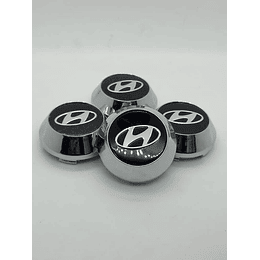 X4 Tapa centro de llantas de auto tunning conica Hyundai