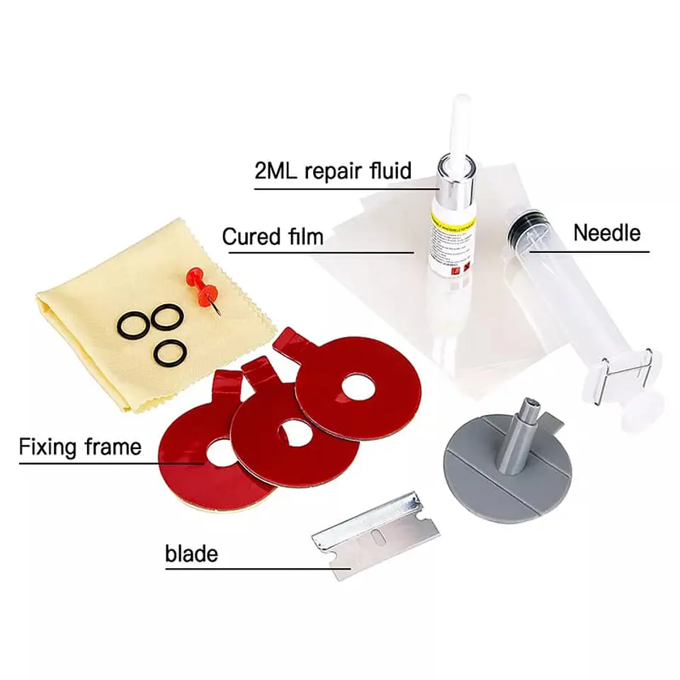 Kit de herramientas de reparación de vidrios parabrisas reparador 13