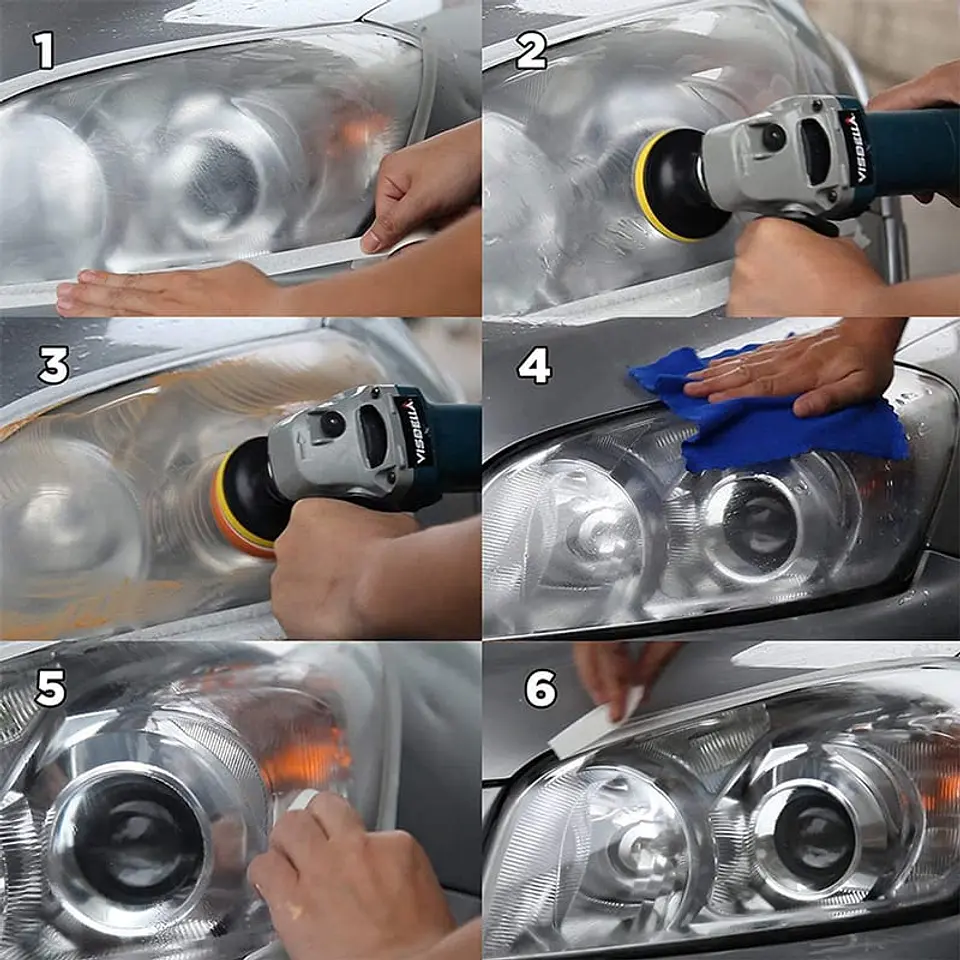 Kit de restauración de faros ópticos renueva el brillo del 2