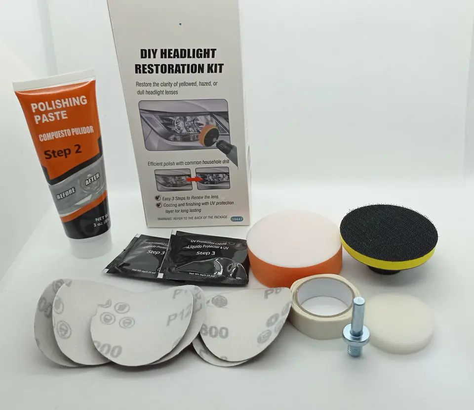 Kit de restauración de faros ópticos renueva el brillo del 9