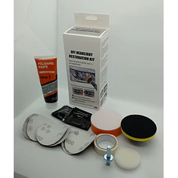 Kit Restaurador de Faros de Auto con Pulimento y Esponjas