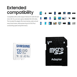 Tarjeta de memoria Original Samsung Evo Plus 128gb 