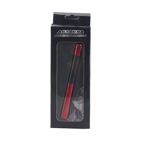 Antena de radio para autos universal 12cm de largo ROJO