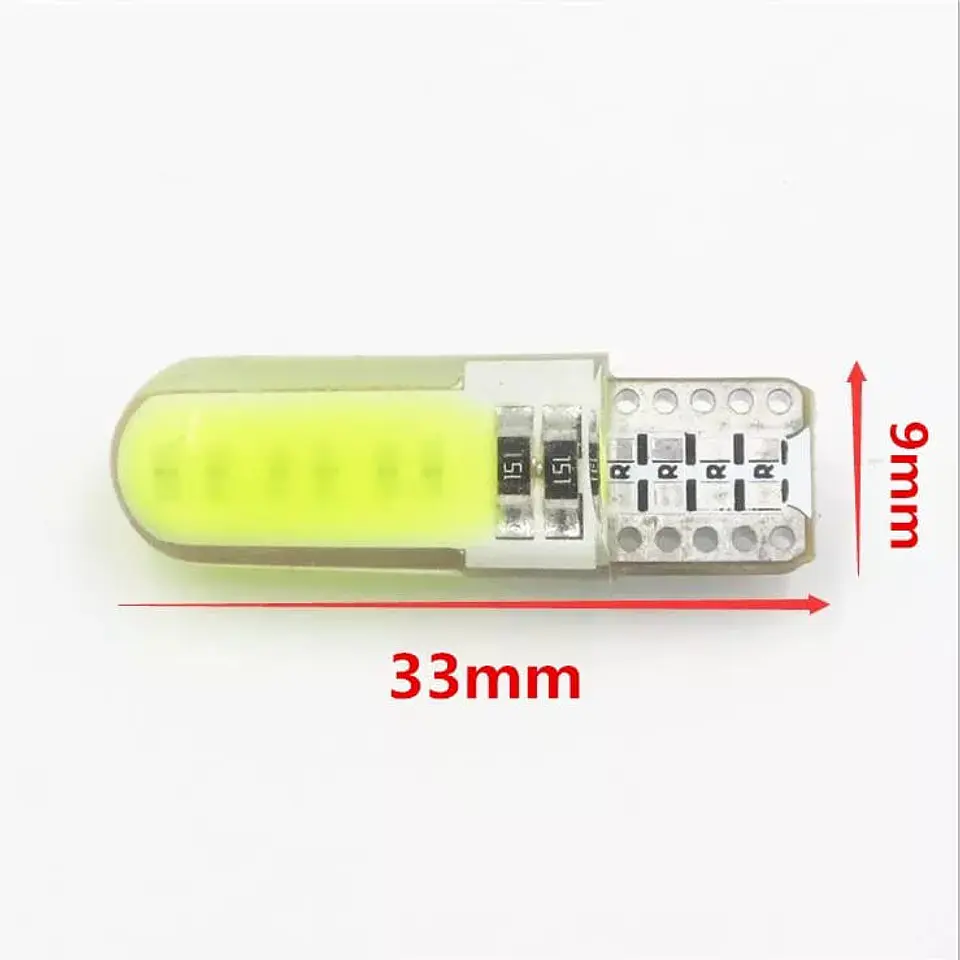 Par Ampolletas led cola de pez de color, Posición T10 W5W 12v VERDE 4