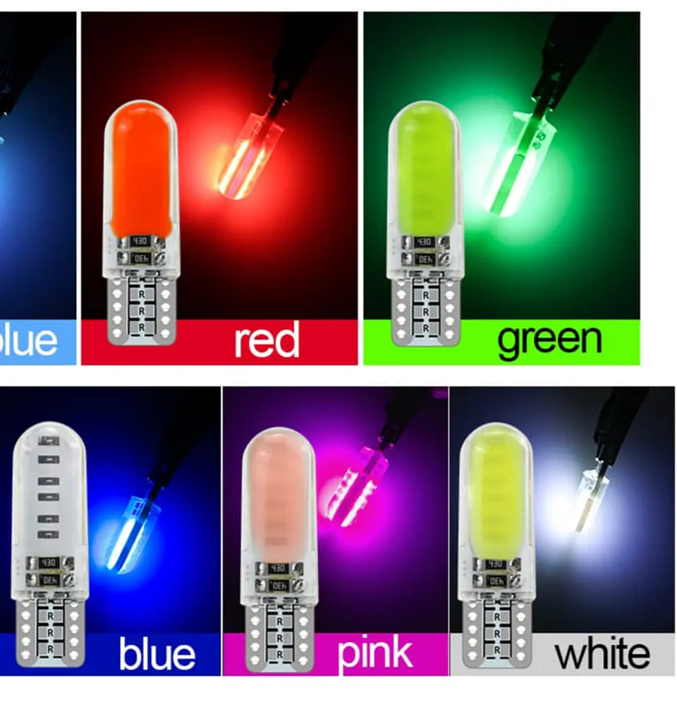 Par ampolletas - led cola de pez de Posición T10 W5W 12v 2