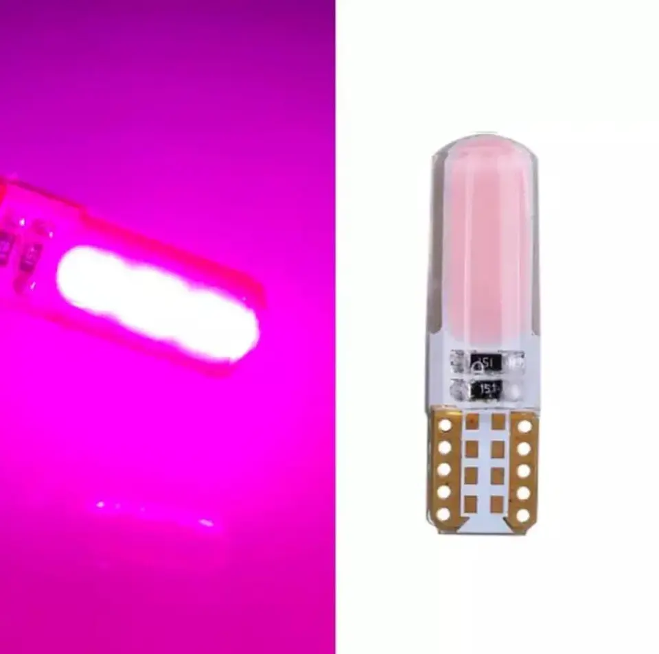 Par Ampolletas led cola de pez de color, Posición T10 W5W 12v ROSADO 1