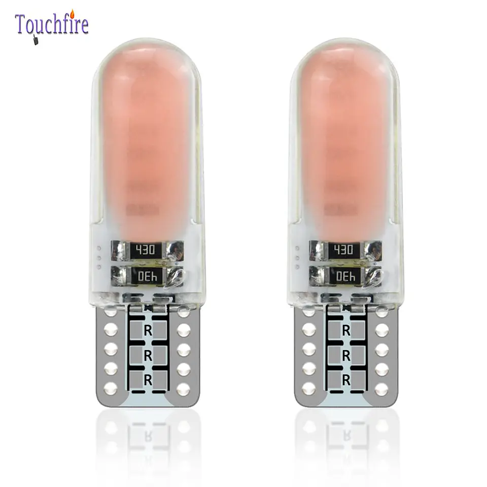 Par Ampolletas led cola de pez de color, Posición T10 W5W 12v ROSADO 3