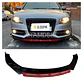 Front Lip, Bumper Faldón delantero 3 piezas negro brillante con Rojo - thumbnail 1