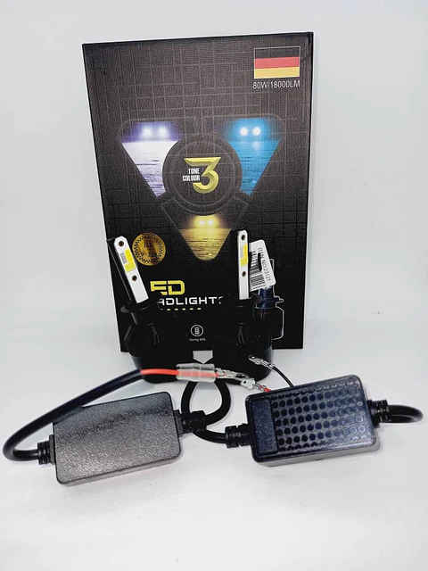Par de ampolletas turboled Tricolor H1