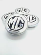 X4 Tapa centro llantas MG plateado - Plateado Negro - thumbnail 2