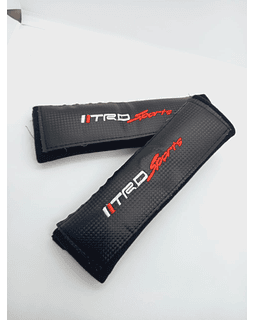 Cubre cinturón de seguridad de autos, almohadillas protectoras para los hombros Diseño tela bordado para TRD color negro 