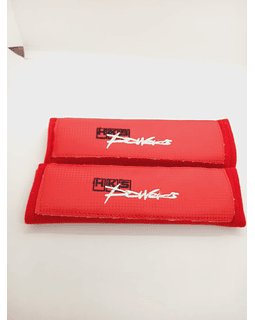 Cubre cinturón de seguridad de autos, almohadillas protectoras para los hombros Diseño tela bordado para hks color rojo 