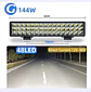 Neblinero Barra 48 Led Para Auto, Jeep, Camioneta 12/24v blanco frío - thumbnail 4