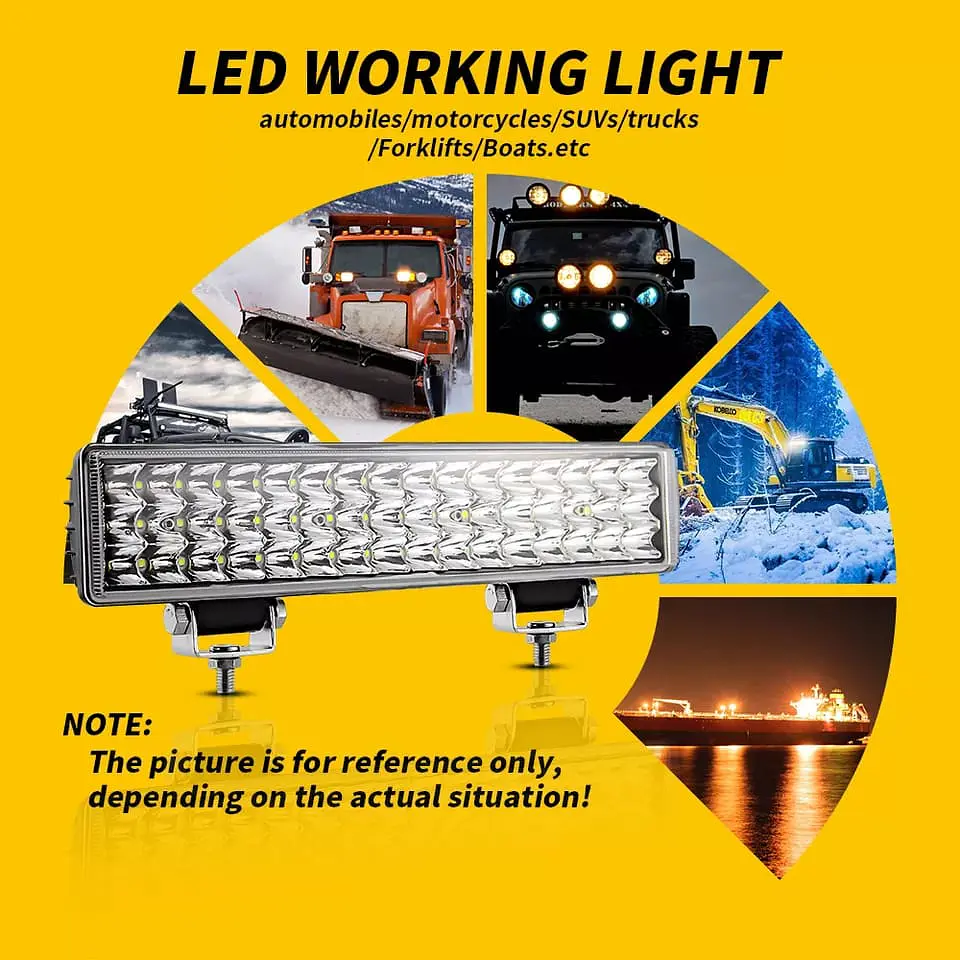 Neblinero Barra 48 Led Para Auto, Jeep, Camioneta 12/24v blanco frío 6