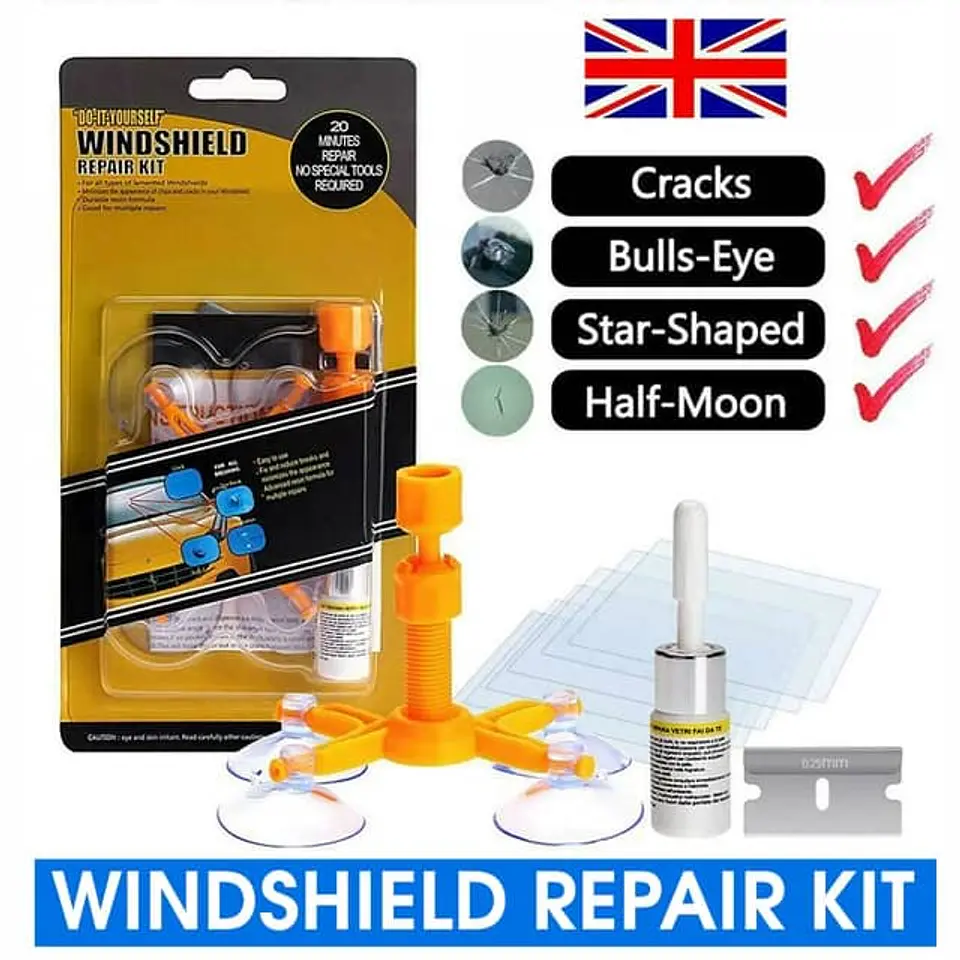 Kit de herramientas de reparación de vidrios parabrisas de autos 10