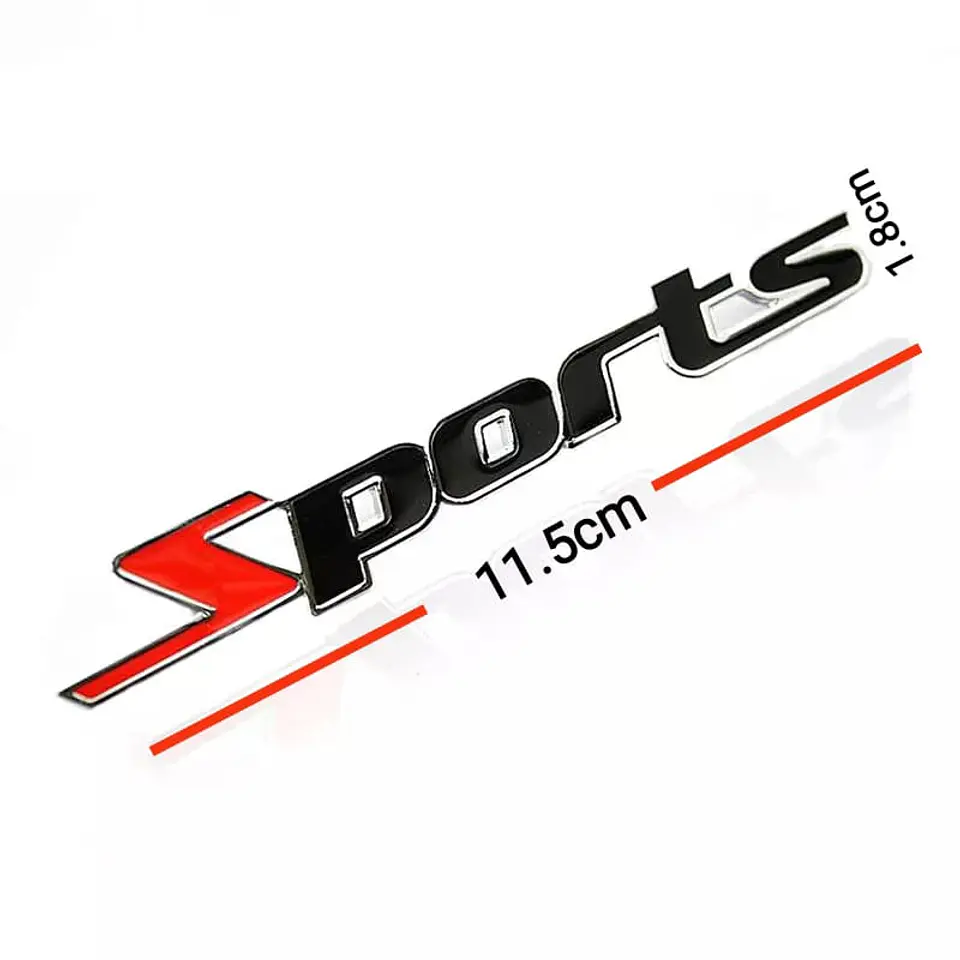 Emblema Insignia de Metal autos 3D autoadhesiva letras Sports 3
