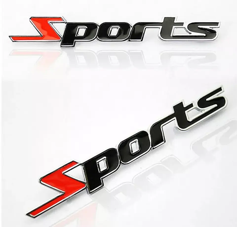 Emblema Insignia de Metal autos 3D autoadhesiva letras Sports 5