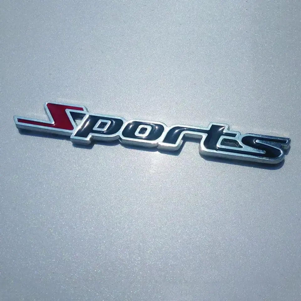 Emblema Insignia de Metal autos 3D autoadhesiva letras Sports 6