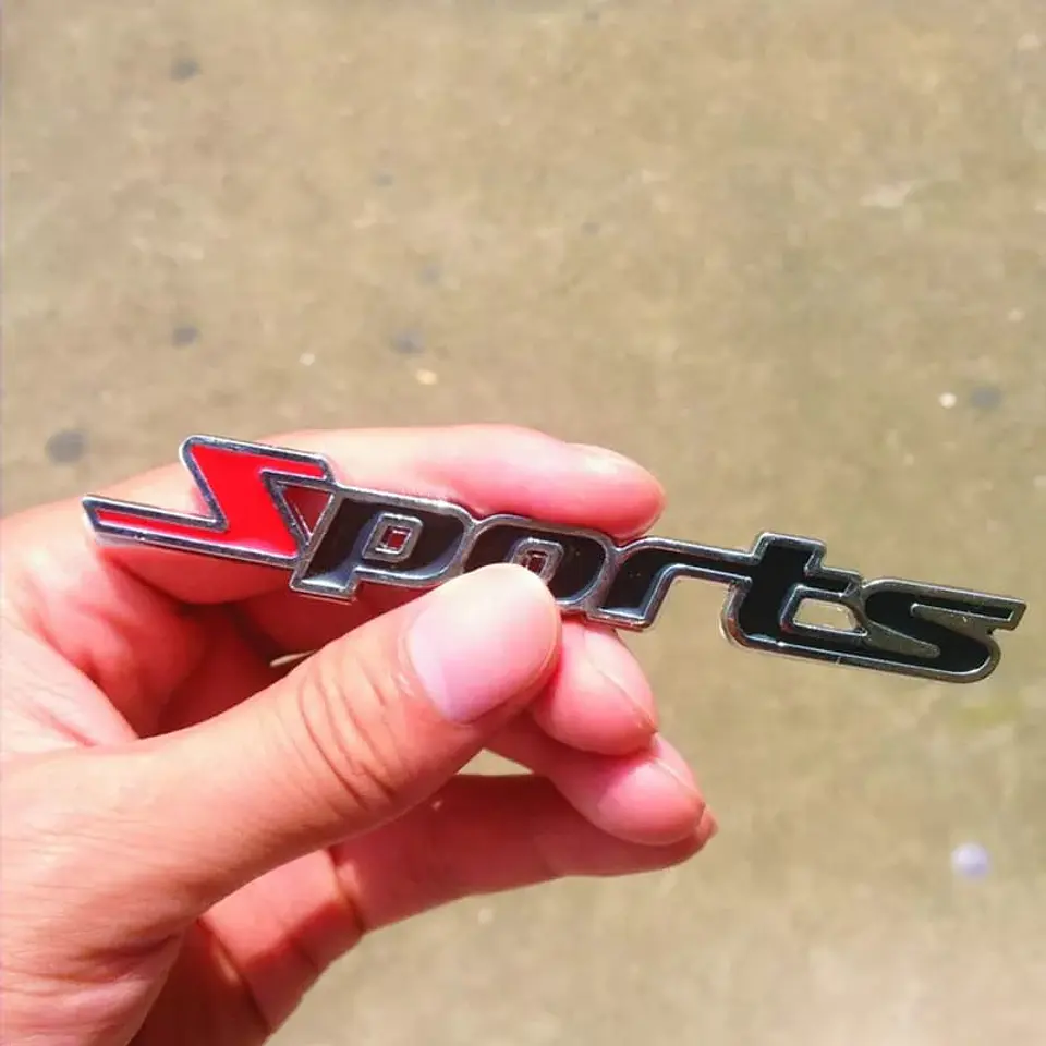 Emblema Insignia de Metal autos 3D autoadhesiva letras Sports 7