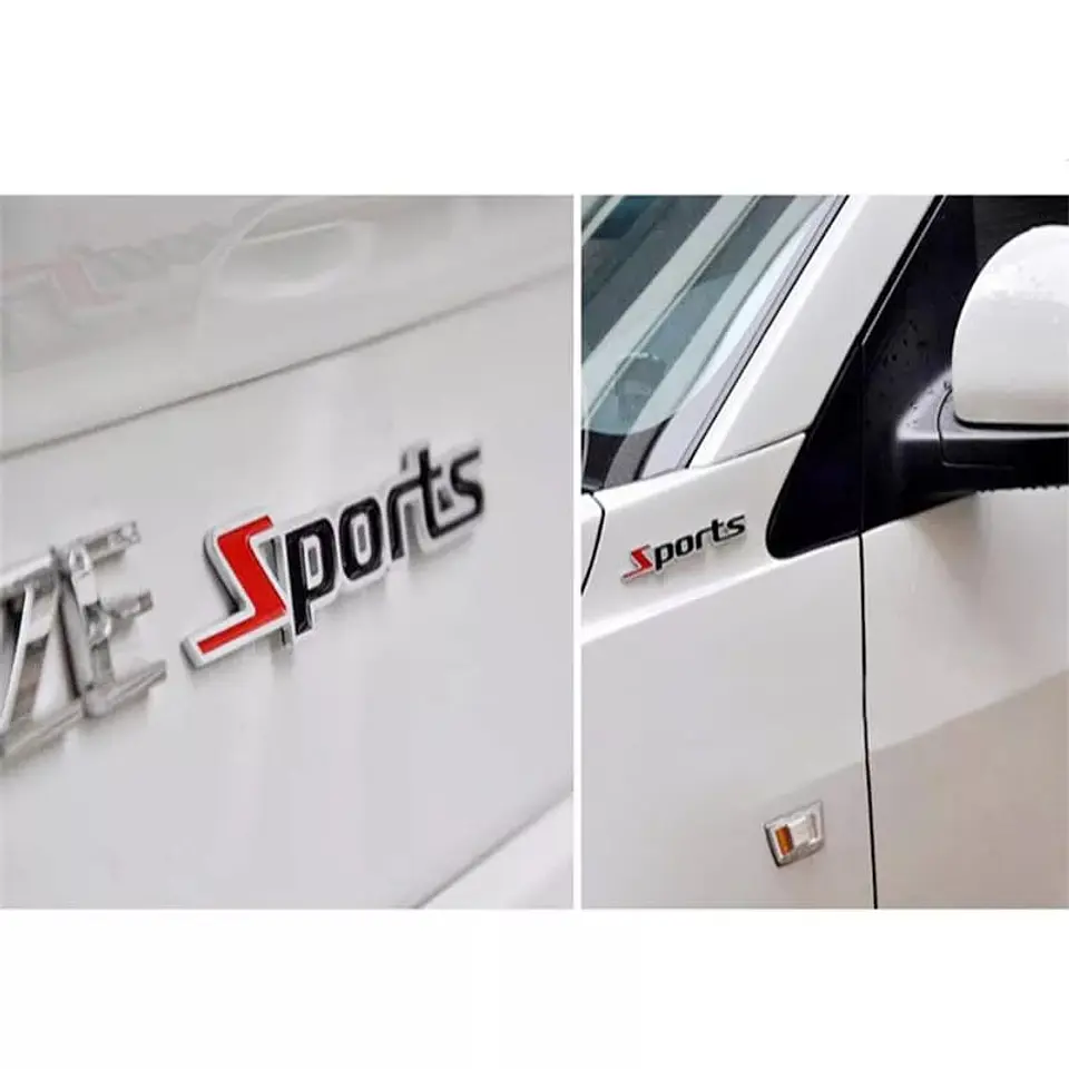 Emblema Insignia de Metal autos 3D autoadhesiva letras Sports 8