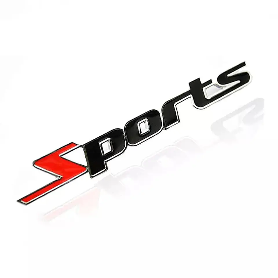 Emblema Insignia de Metal autos 3D autoadhesiva letras Sports 9