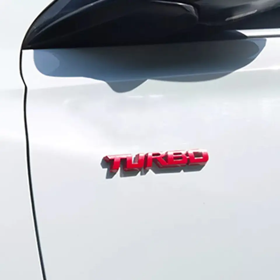Pegatina emblema de Metal TURBO 3D para autos turbo 6