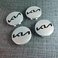X4 Tapas centro llantas Originales 58mm 52mm - Plata Negra - thumbnail 2