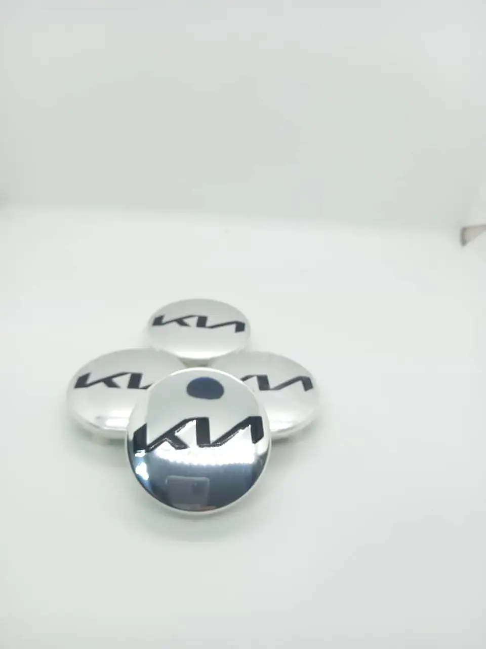 X4 Tapas centro llantas Originales 58mm 52mm - Plata Negra 3