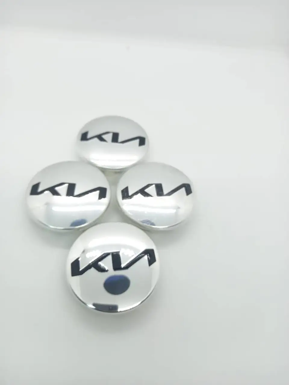 X4 Tapas centro llantas Originales 58mm 52mm - Plata Negra 5